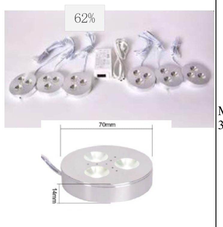 SPOT LED 3W 4000K POUR MEUBLE DE SALLE DE BAIN MD7015