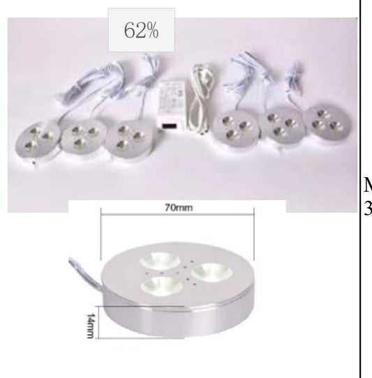 SPOT LED 3W 4000K POUR MEUBLE DE SALLE DE BAIN MD7015