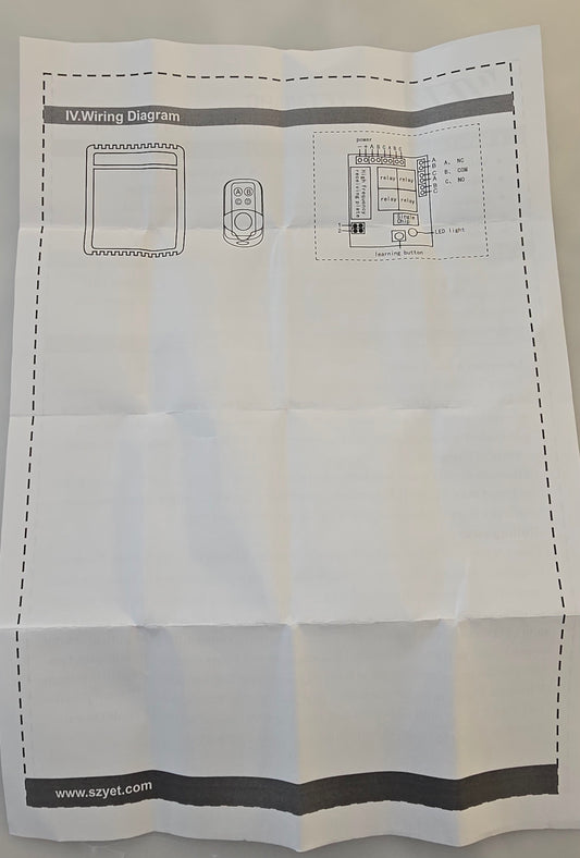 Émetteur / Récepteur Radio DC12V 315 MHz – 4 Sorties