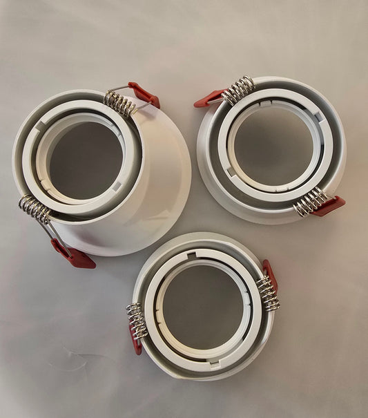Support Orientable pour GU10 90mm /77mm / 65mm Blanc, RED LIGHT FOR HOUSE