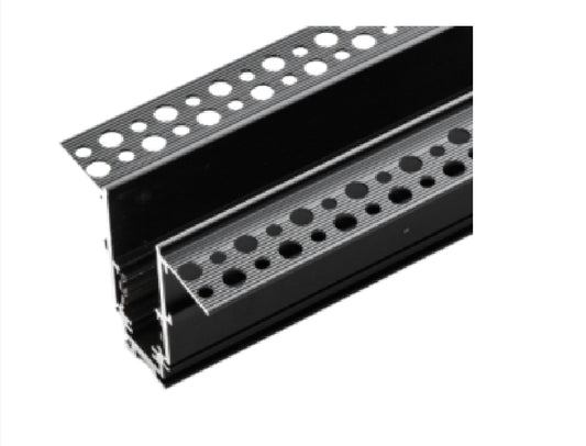 Rail Magnétique LED 48V - 1M Noir - Encastrable Faux Plafond