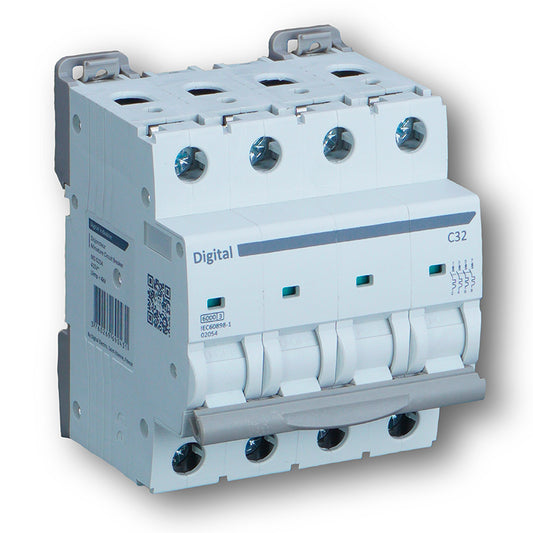 Disjoncteur 4P 32A 6kA Courbe D 02106 Digital Electric