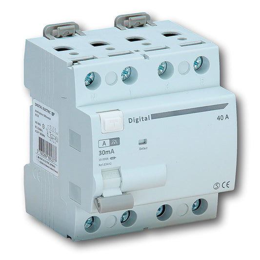 Interrupteur Différentiel 4P 40A/30mA Type A 03442 Digital Electric