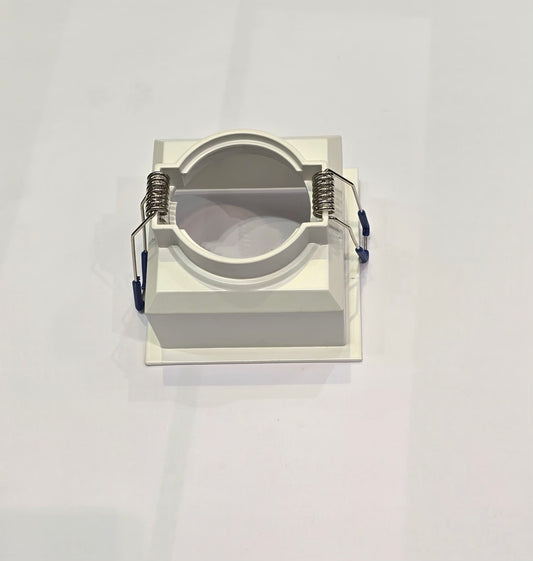 Support Fixe Carré  pour GU10 90mm Blanc, RED LIGHT FOR HOUSE