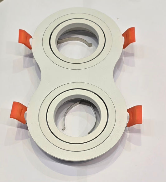 Support Orientable Double pour GU10 Blanc RED LIGHT FOR HOUSE