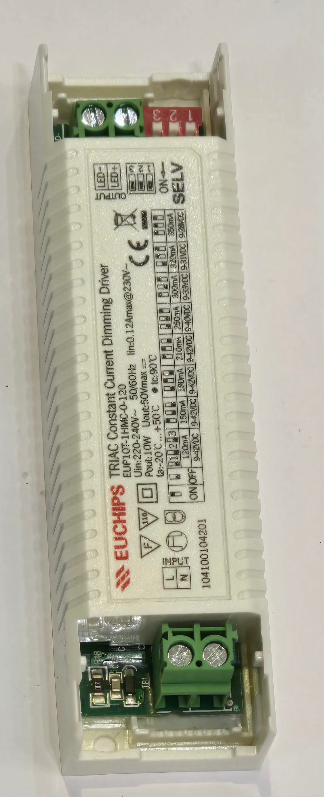 Driver Dimmable EUCHIPS 10W Coupure de Phase CC (EUP10T-1HMC-0-120)