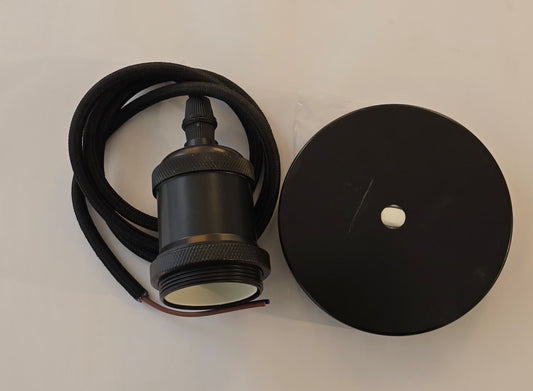 Support avec Fil E27 (Bronze / Noir)