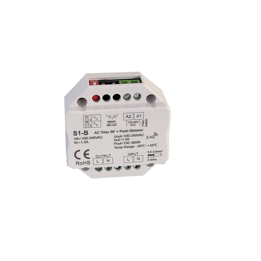 Contrôleur S1-B AC Triac RF + Push Dimmer