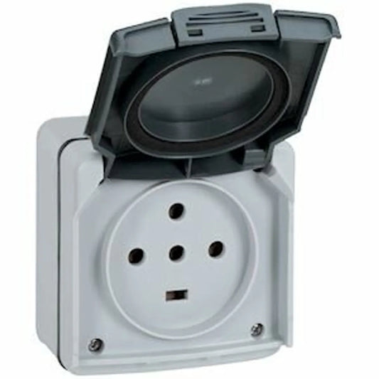 Prise de Courant 3P+N+T 20A Saillie Legrand Plexo 091657