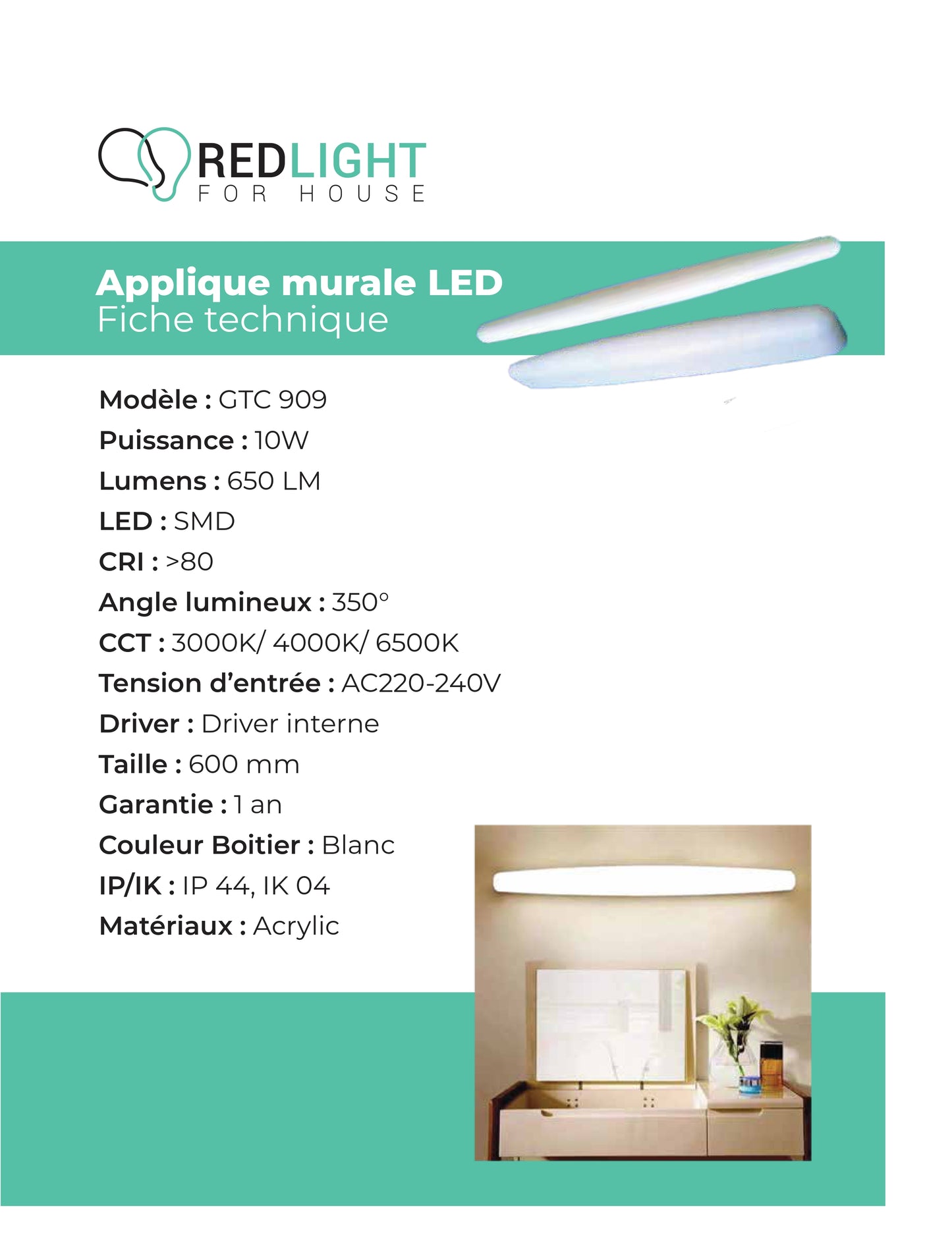Applique LED GTC 909