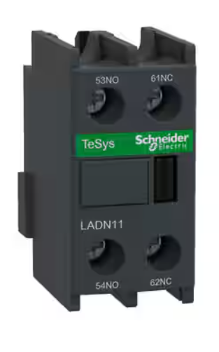 LADN11 Schneider - Bloc de contacts auxiliaires 1NO+1NF - Montage Frontal - à vis - TeSys D