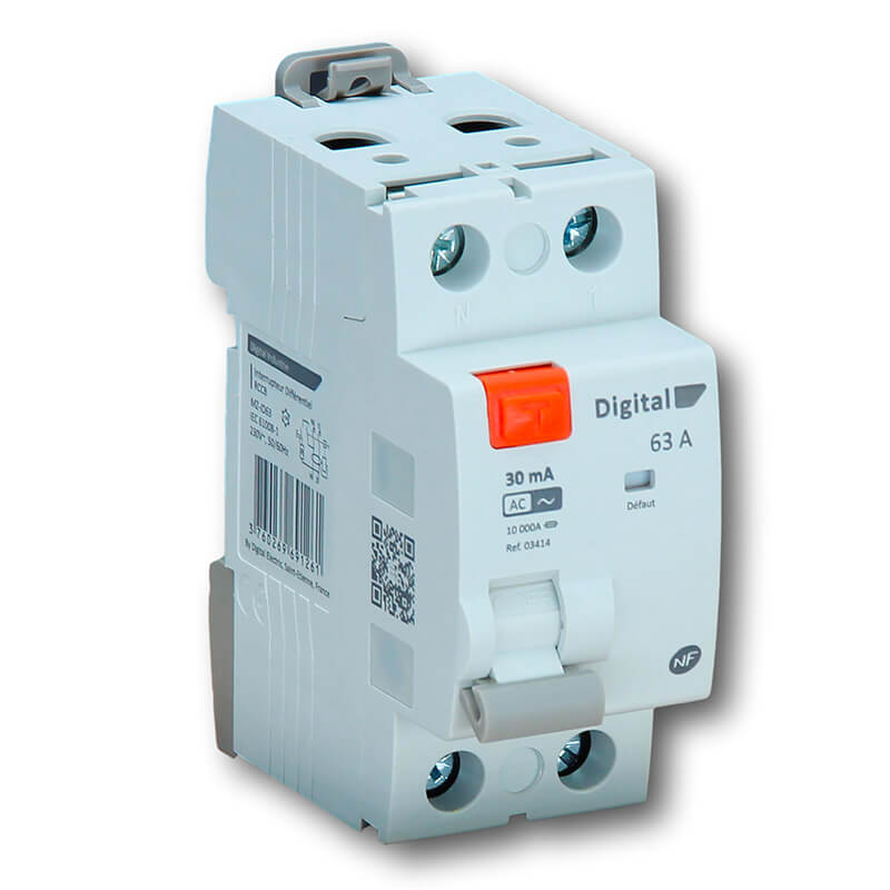 INTERRUPTEUR DIFFÉRENTIEL 2X40A TYPE AC DIGITAL ELECTRIC