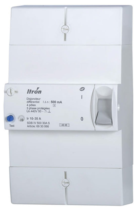 Disjoncteur Abonné 4x30/60A 500mA "S" ITRON DIGITAL ELECTRIC