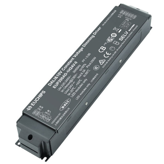 Driver Dimmable EUCHIPS 200W 24VDC DALI  0/1-10V (EUP200AD-1H24V-0)