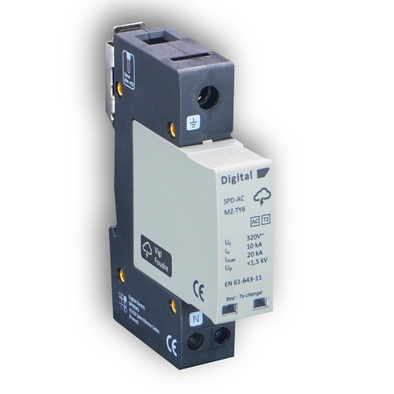 Parafoudre compact Ph+N/Imax 20kA/Type II Digital Electric