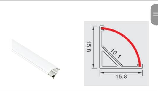 Profilé pour Ruban LED avec Diffuseur Blanc/Noire (1M)