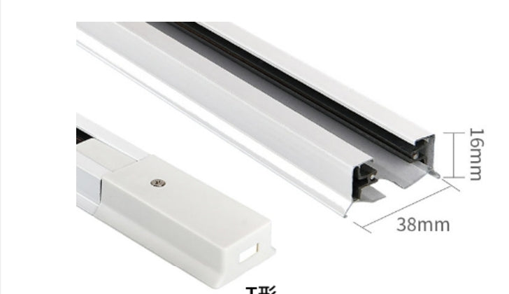 Rail Monophasé 2M pour Spots LED Blanc ou Noir