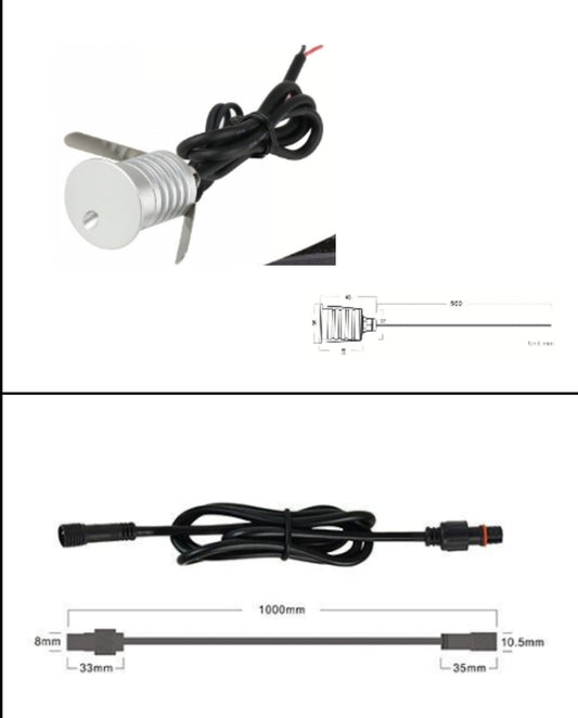 Câble Accessoire 1M  pour Mini Spot LED 1W