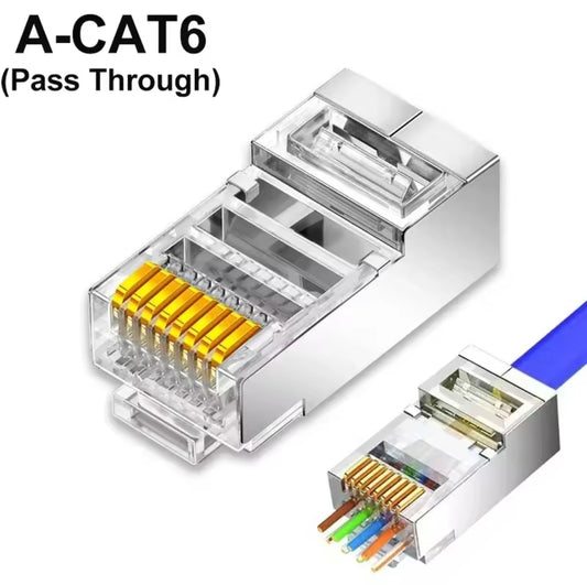 Connecteur Mâle RJ45 Cat6 - Fil à Couper sur le Connecteur