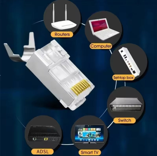 Connecteur Mâle RJ45 Cat6 - Fil à Couper sur le Connecteur