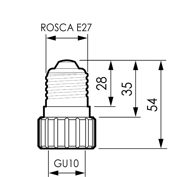 Douille adaptateur E27 vers GU10 AD27-10 SOLERA