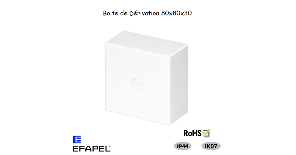 BOITES DE DERIVATION 80X80X20 10991 ABR
