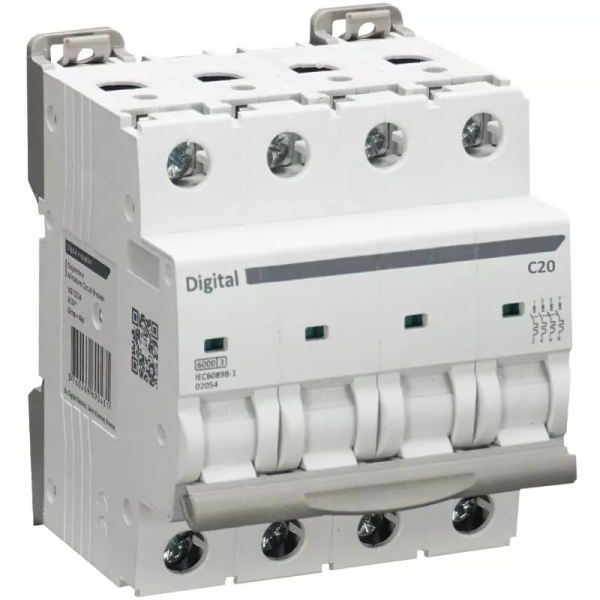 Disjoncteur 4P 16A 6kA Courbe D - Digital Electric 02100