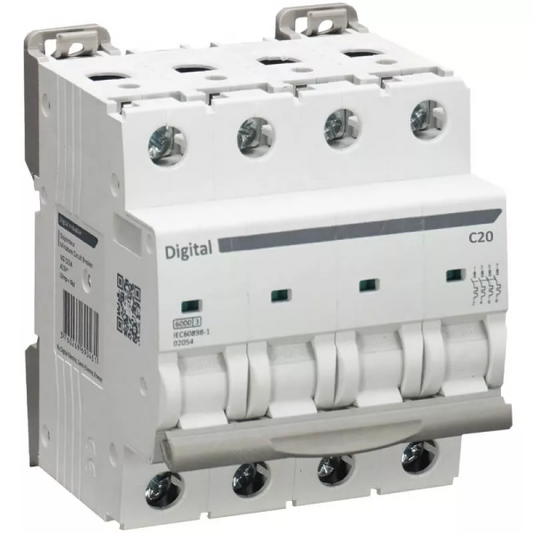 Disjoncteur 4P 16A 6kA Courbe D - Digital Electric 02100