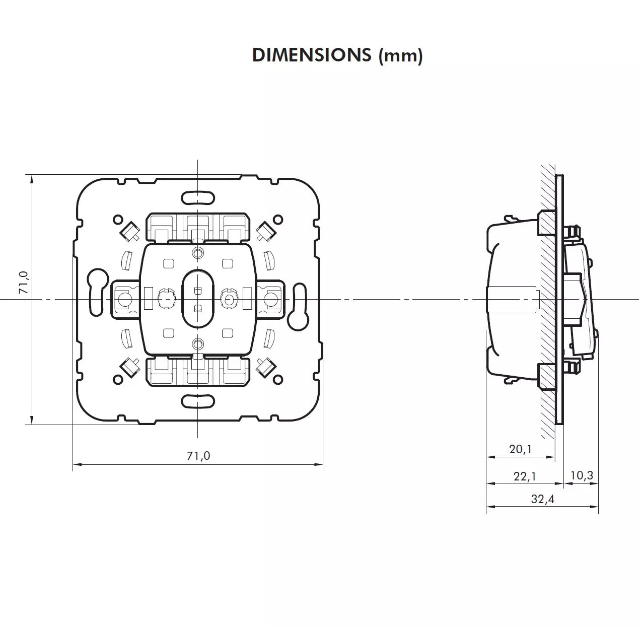 Mécanisme Interrupteur Double Allumage 16A MEC21