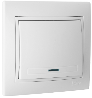 Interrupteur Lumineux Blanc 10AX  ERP02ILU SOLERA