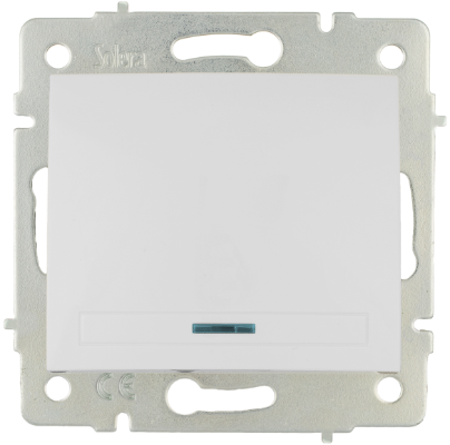 Bouton Poussoir Lumineux Blanc Sans cadre 10AX  ERP04ILQC SOLERA
