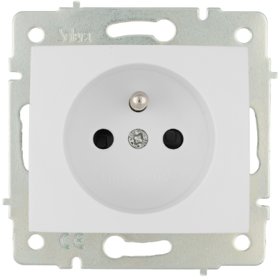 Prise 2P+T 16A Sans cadre Blanc ERP60F Solera
