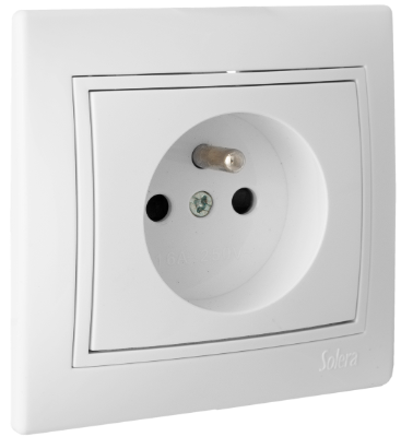 Prise 2P+T 16A Blanc ERP60FU Solera