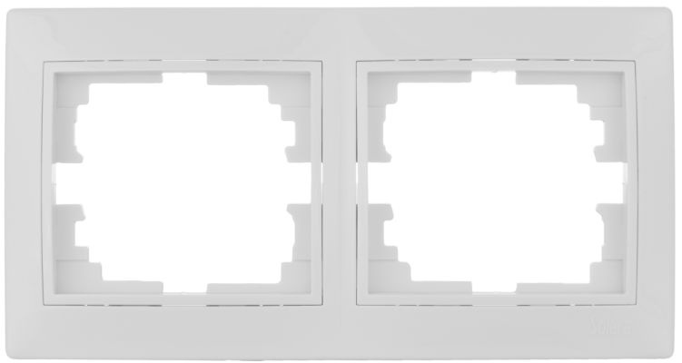 Plaque Horizontale 2 Mécanismes Blanc ERP72U Solera