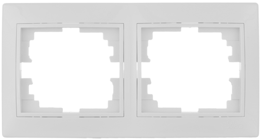 Plaque Horizontale 2 Mécanismes Blanc ERP72U Solera