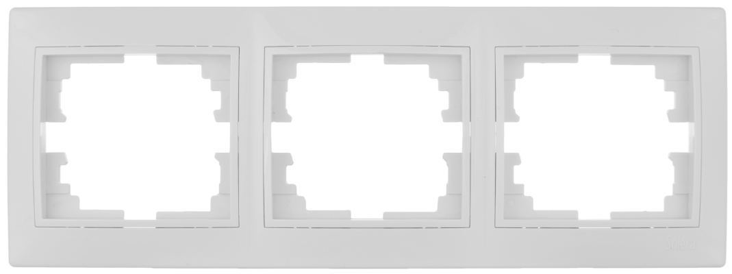 Plaque Horizontale 3 Mécanismes Blanc ERP73U Solera