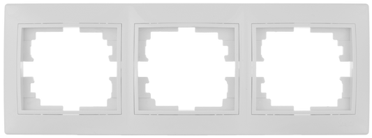 Plaque Horizontale 3 Mécanismes Blanc ERP73U Solera