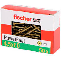 Lot de 50  Vis 4,5x60mm Powerfast Fischer