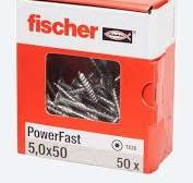 Lot de 50 Vis 5x50mm Powerfast Fischer
