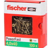 Lot de 100  Vis 4x40mm Powerfast Fischer
