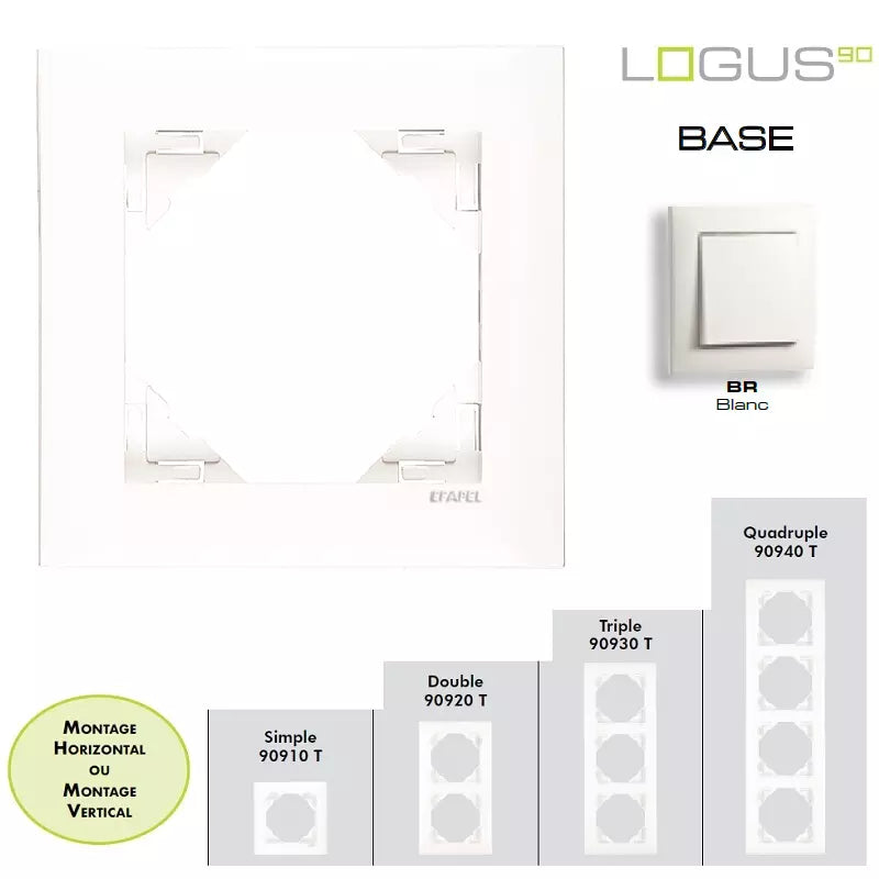 Plaque Base Blanche LOGUS90
