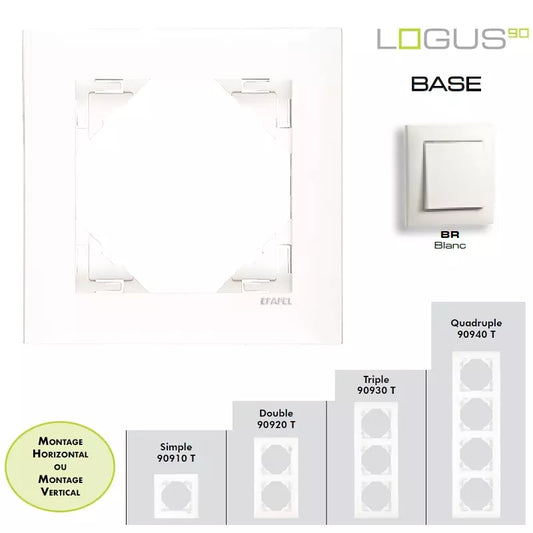 Plaque Base Blanche LOGUS90