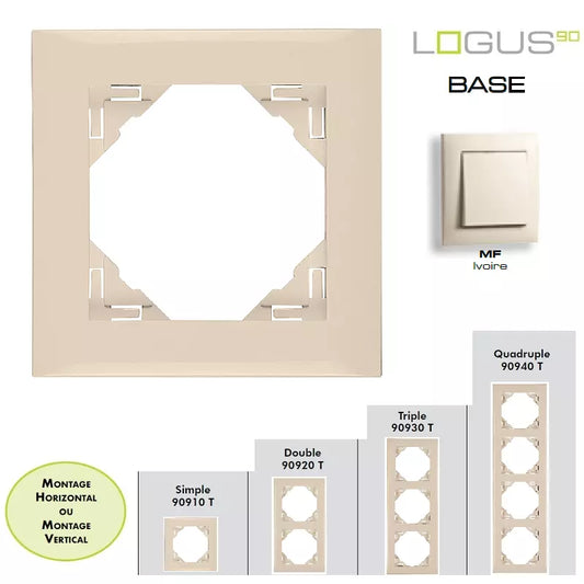 Plaque Base Ivoire LOGUS90