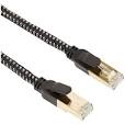 Câble RJ45 Cat 8 2M F/FTP Blindé – 40 Gbps – Connecteurs Plaqués Or – SOLOGIC