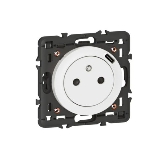 Prise 2P + T avec USB Type-C, CELIANE LEGRAND, 068127