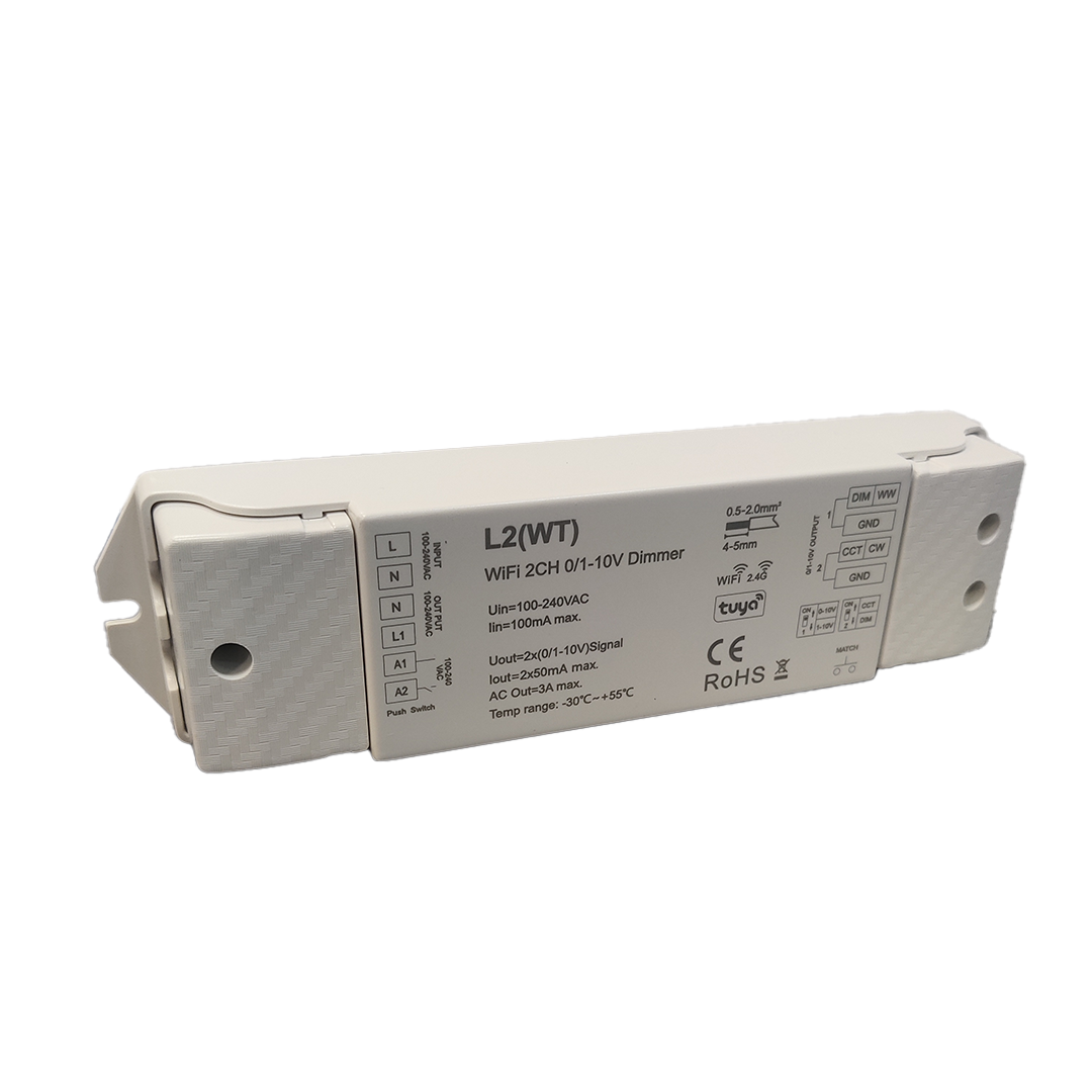 Contrôleur L2(WT) WiFi 2CH 0/1-10V Dimmer 2,4G