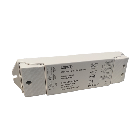 Contrôleur L2(WT) WiFi 2CH 0/1-10V Dimmer 2,4G