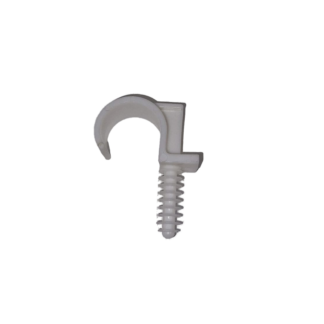 Collier de Cheville en Plastique Blanc Simple - 25 mm (Lot de 100 pièces)