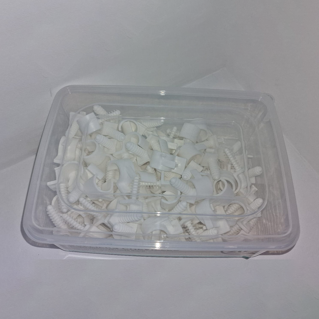 Collier de Cheville en Plastique Blanc Simple - 20 mm (Lot de 100 pièces)