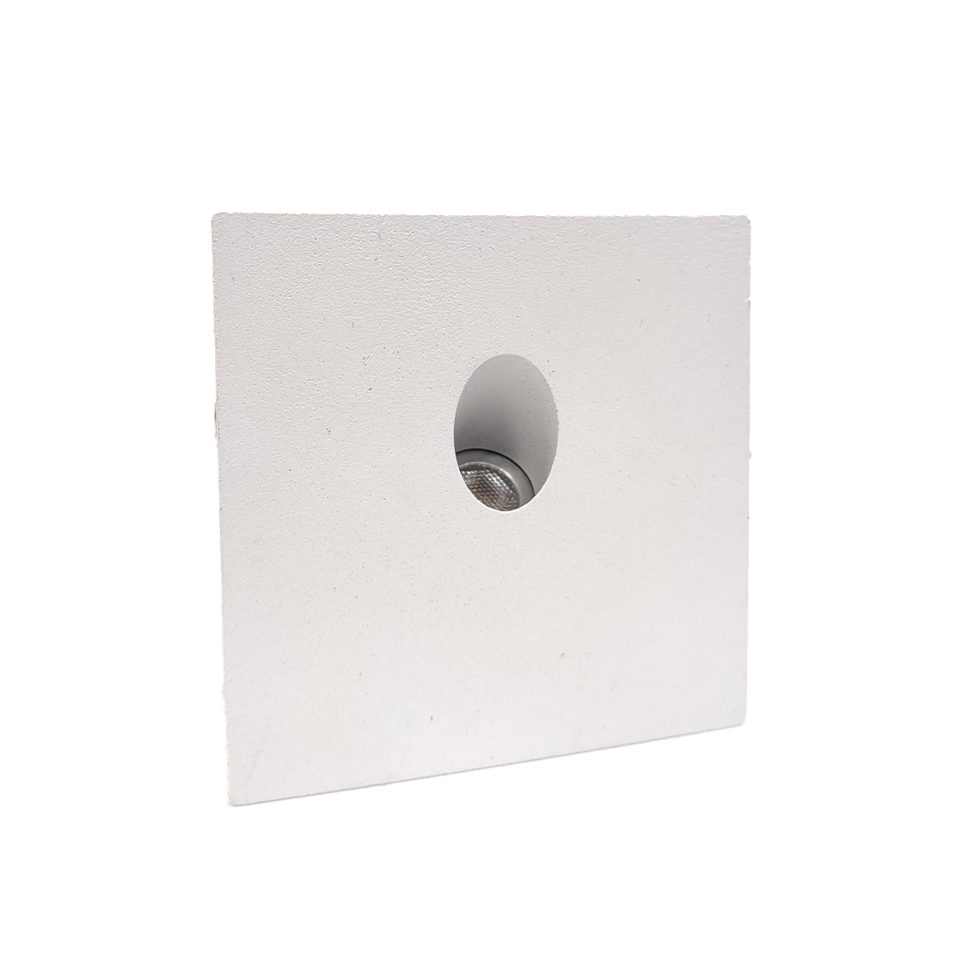 Spot LED Encastrable 3W pour Marche ou Mur 230V 24V 60x70mm